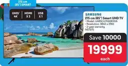 Makro SAMSUNG 215 cm (85") Smart UHD TV offer
