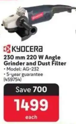Makro 220 W Angle Grinder and Dust Filter offer
