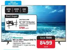 Makro Hisense 165 cm (65") Smart UHD TV offer