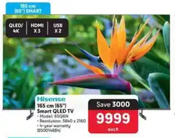 Makro Hisense 165 cm (65") Smart QLED TV offer