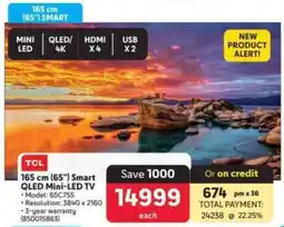 Makro TCL 165 cm (65") Smart QLED Mini-LED TV offer