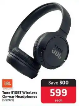 JBL Tune 510BT Wireless On-ear Headphones