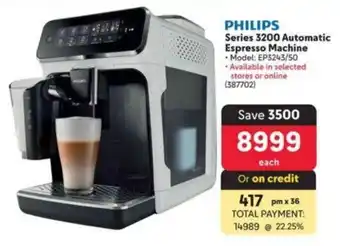 Makro PHILIPS Series 3200 Automatic Espresso Machine offer