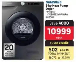Makro SAMSUNG Heat Pump Dryer offer