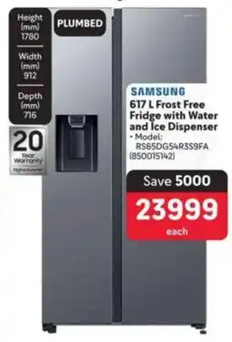 Makro SAMSUNG Frost Free Fridge with Water and Ice Dispenser offer