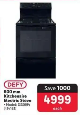 Makro DEFY Kitchenaire Electric Stove offer