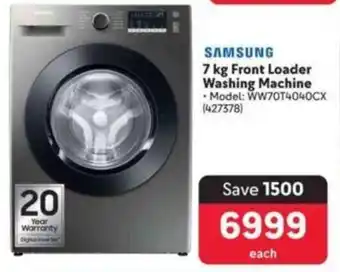 Makro SAMSUNG Front Loader Washing Machine offer