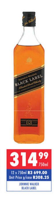 Johnnie Walker Black Label 750ml
