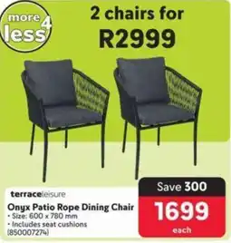 Makro Onyx Patio Rope Dining Chair offer