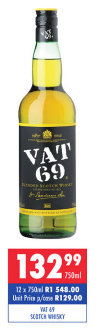 Vat 69 Scotch Whisky 750ml