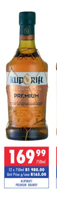 Ultra Liquors Klipdrift Premium Branny 750ml offer