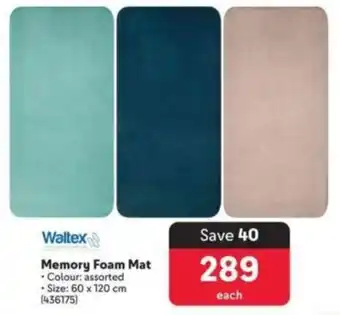 Makro Waltex Memory Foam Mat offer