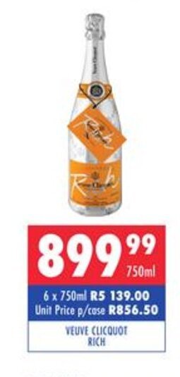 Ultra Liquors Veuve Clicquot Rich 750ml offer
