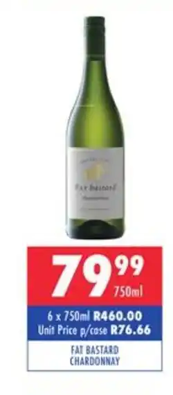 Ultra Liquors Fat Bastard Chardonnay 750ml offer