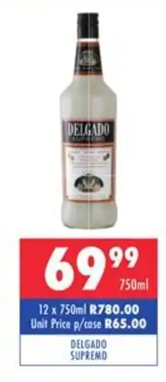 Ultra Liquors Delgado Supremo 750ml offer