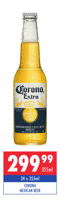Ultra Liquors Corona Mexican Beer 24 x 355ml offer