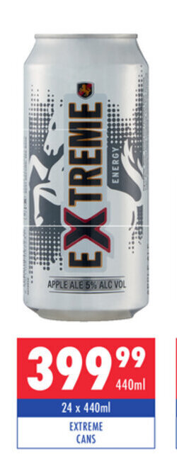 Ultra Liquors Extreme Cans 24 x 440ml offer