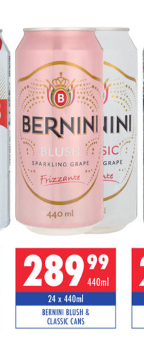 Bernini Blush & Classic Cans 24 x 440ml