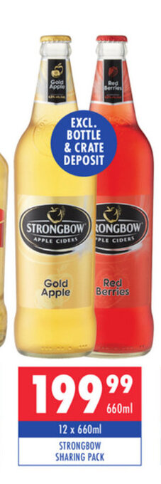 Ultra Liquors Strongbow Sharing Pack 12 x 660ml offer