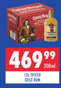 12x Spiced Gold Rum 200ml