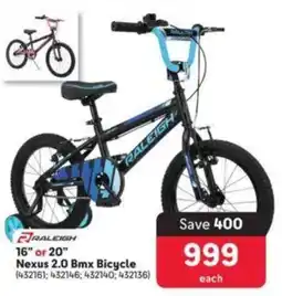 Makro RALEIGH 16" or 20" Nexus 2.0 Bmx Bicycle offer
