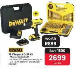 Makro DEWALT 18 V Impact Drill Kit offer