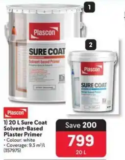 Plascon Sure Coat Solvent-Based Plaster Primer