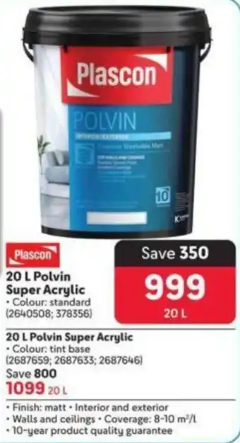 Makro Plascon Polvin Super Acrylic offer