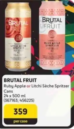 Makro BRUTAL FRUIT Ruby Apple or Litchi Sèche Spritzer Cans offer