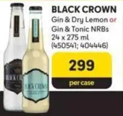 Makro BLACK CROWN Gin & Dry Lemon or Gin & Tonic NRBs offer