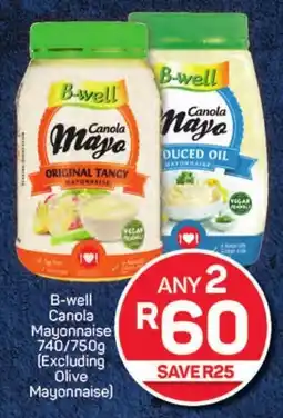 Pick n Pay B-well Canola Mayonnaise (Excluding Olive Mayonnaise) offer