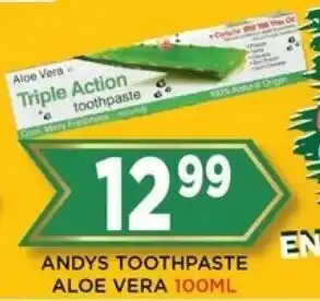 Goal Supermarket Andys toothpaste aloe vera offer