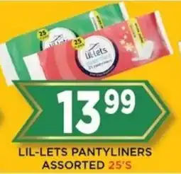 Lil-lets pantyliners assorted