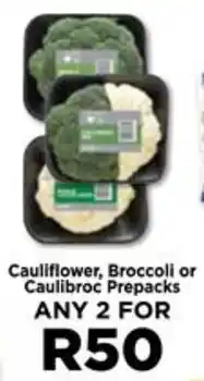 Food Lover's Market Cauliflower, Broccoli or Caulibroc Prepacks offer