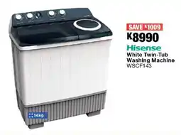 OK Furniture Hisense White Twin-Tub Washing Machine WSCF143 offer