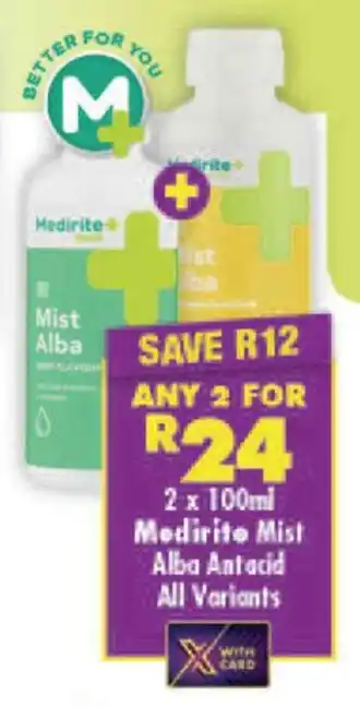 Shoprite Medirite Mist Alba Antacid All Variants offer