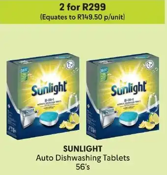 Makro SUNLIGHT Auto Dishwashing Tablets offer