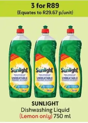 Makro SUNLIGHT Dishwashing Liquid offer