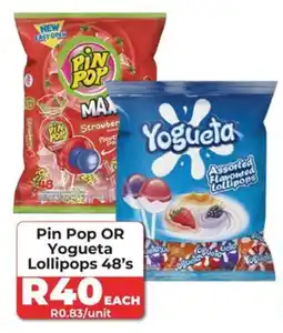Pin Pop OR Yogueta Lollipops