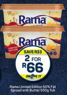 Pick n Pay Hypermarket Rama Limited Edition 50% Fat Spread with Butter offer