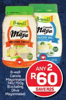 Pick n Pay Hypermarket B-well Canola Mayonnaise (Excluding Olive Mayonnaise) offer