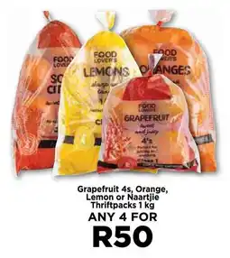 Food Lover's Market Grapefruit 4s, Orange, Lemon or Naartjie Thriftpacks offer