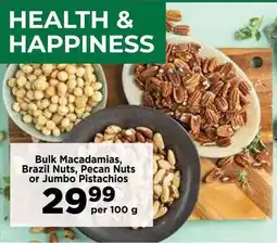 Bulk Macadamias, Brazil Nuts, Pecan Nuts or Jumbo Pistachios