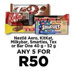Food Lover's Market Nestlé Aero, KitKat, Milkybar, Smarties, Tex or Bar One offer