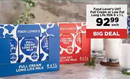 Food Lover's Market Food Lover's UHT Full Cream or Low Fat Long Life Milk offer