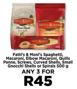 Food Lover's Market Fatti's & Moni's Spaghetti, Macaroni, Elbow Macaroni, Quills Penne, Screws, Curved Shells, Small Gnocchi Shells or Spirals offer