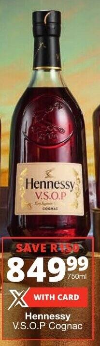 Hennessy V.S.O.P Cognac 750 ml offer at Checkers Liquor Shop