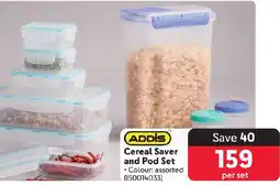 Makro ADDIS Cereal Saver and Pod Set offer