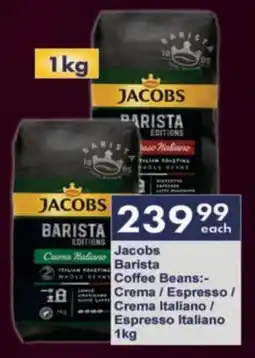 President Hyper Jacobs Barista Coffee Beans Crema / Espresso/ Crema Italiano / Espresso Italiano 1kg offer