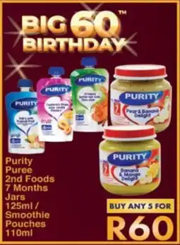 President Hyper Purity Puree 2nd Foods 7 Months Jars/ Smoothie Pouches offer